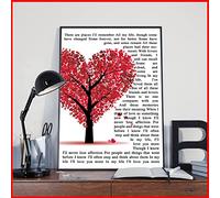 Wooden Jigsaw Puzzles 1000 Pieces Puzzle The Beatles in My Life Lyrics Tree Heart Portrait Poster
