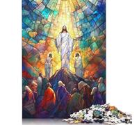 Wooden Jigsaw Puzzles for Adults 1000 Piece Art Christian Jesus Jigsaw Puzzles for Adults Challenging Game Brain Teasers 1000pcs (75x50cm)