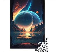 Wooden Jigsaw Puzzles for Adults 1000 Piece Dawn_Of_Stars_Landscape_ Jigsaw Puzzles for Adults Challenging Game Brain Teasers 1000pcs (75x50cm)