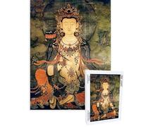 Wooden Jigsaw Puzzles for Adults 1000 Pieces and up Tibetan Buddhism Thangka - Bodhisattva Samantabhadra - Chinese Style Buddhism Painting Gifts Art Painting Puzzles (1000 pcs)