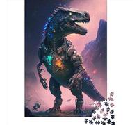 Wooden Jigsaw Puzzles for Adults 500 Piece Mechanical Dinosaur Jigsaw Puzzles for Adults Challenging Game Brain Teasers 500pcs (52x38cm)