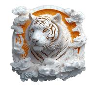 Wooden Jigsaw Puzzles for Adults & Kids - 3D Vision Paper tiger Jigsaw Puzzles 200pcs, Artistic Wall Decor & Birthday Gift Idea for Friends, Home Office Puzzle (29x29cm)