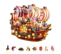 Wooden Jigsaw Puzzles for Adults & Kids - Pirate Voyage Jigsaw Puzzles 100pcs, Artistic Wall Decor & Birthday Gift Idea for Friends, Home Office Puzzle (21.5x19.6cm, 10+ Years)