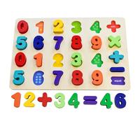 Wooden Jigsaw Puzzles for Kids Arithemetic Learning Colorful Aarabic Numerals Montessori Toys for Girls Boys Gifts