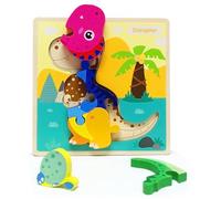 Wooden Jigsaw Puzzles for Toddlers, Dinosaur Animals Puzzles for Girls Boys 2 3 Year Old, Montessori Wooden Toys for Kids Gifts, Educational Toys Gifts(Oviraptor)