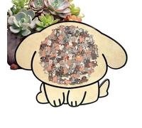 Wooden Jigsaw Toy - Framed Canine Puzzle, Cognitive Skill Challenge | Natural Wood Acrylic Build Multiple Dimensions, Educational Table Game Kindergarten Youth Adult Elderly Mind Exercise Ornament