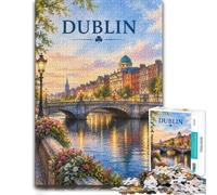 Wooden Jigsaw, Wood Puzzle, Dublin, 1000 Pieces | Piece-by-piece progress - a simple way to organise the image at your own pace.