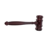 Wooden Judge Gavel for Courtroom, Auction, Lawyer, and Cosplay Use - 9.8 Inch Coffee Hammer