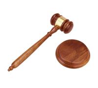 Wooden Judge Hammered Handcrafted Wood Gavel for Lawyer Hammer Sound Block Set Auction Sale Decor for Auctions Lawyers(Color B)