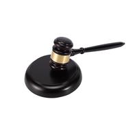 Wooden Judge's Gavel Auction Hammer with Sound Block for Attorney Judge Handwork for Auctions Lawyers