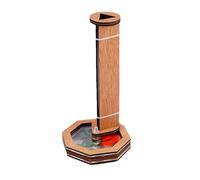 Wooden Kaleidoscope Kit - DIY Educational Craft Kit, Brown Wooden Kaleidoscope Set, 18x12x12cm | Creative Learning Toy for School Class Home, Kids Art Science Project Outdoor Activity Amba