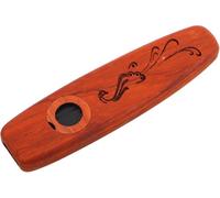 Wooden Kazoo for Adults, Red Sandalwood Peacock Design, Classic Wind Kazoo Flute for Beginners & Professionals