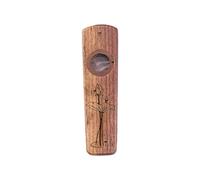 Wooden Kazoo, Stress Relief Through Music, Easy to Play, Unleash Musical Creativity with Replaceable Flute Film for Adult Music Beginner (Walnut Wood