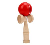 Wooden Kendama Toy for Hand Eye Coordination Training Portable Catch Ball Game Outdoor Fun for All Ages (Red)