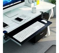 Wooden Keyboard Tray Pull Out Keyboard and Mouse Support Under Desk Sliding Drawer Clamp On Design 65x30cm & 75x30cm Computer Accessories