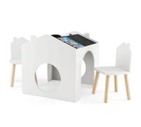 Wooden Kids Activity Table Chair Set With Chalkboard