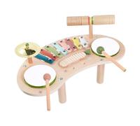 Wooden Kids Drum Set - Percussion Instrument for Play | 7-in-1 Xylophone and Drum Combo with Colorful Design & Lightweight Construction for Boys Girls Preschool Daycare Kindergarten School Homeschool
