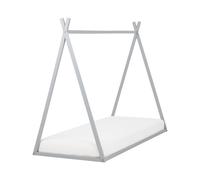 Kids Bed Teepee Pine Wood SAURAT 90 x 200 cm (EU Single) Grey