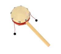 Wooden Kids Rattle Drum - 8.27 Inches Chinese Style Shaker | Durable Traditional Percussion Instrument For Children, Music Toy, Party, Early Learning, Hand-Eye Coordination