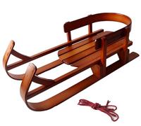 Wooden Kids' Sledge with Pull Cord, 40kg Load Capacity, Perfect for Snow, Sand, Grass, Ice Skating - Durable Outdoor Sleigh for Winter Fun and Play