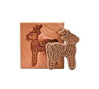 Wooden Kitchen Baking Molds Cookie Moulds Chocolate Moulds for Stamp Embossing 8 Styles Cookie Molds for Baking Flower and Leaf Rose Bird Deer House Hedgehog Pinecone Raspberry Shapes