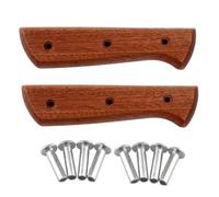 Wooden Kitchen Knife Handle Replacements, Full Tang, Universal Fit for Chef, Paring, Carving Knives DIY Restoration Kit with Nuts Rivets