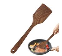 Wooden kitchen spatula | Nonchable -coated manuvers, flat pinball, paddle lifter, mixing shovel, long handle kitchen tools, scraper, mixer, brass handle, spurt stick for stirring,