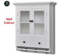Wooden Kitchen Wall Cabinet with Glass Doors Storage Organizer Pantry vidaXL