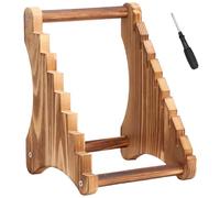 Wooden Knife Stand 7 Layers Wooden Knife Display Rack Stable Kitchen Knife Holder Ideal for displaying Small to Medium-Sized Knives Desktop Knife Display Case Knife Block Countertop Knife Organizer
