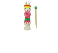 Wooden Knitting Doll 11.5cm Fine Motor Skill Wooden Knitting | Develops fine , improves for dexterity, enhances focus, 11.5cm height, ideal for little hands