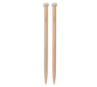 Wooden Knitting Needles, 1 Pair 35mm/1.4in Long Handle Knitting Needle Set Hand Weaving Tool for Beginners Handmade DIY Scarf Sweater Blanket (15mm)