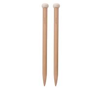 Wooden Knitting Needles, Chunky Smooth Straight Knitting Needles with Ball Bump Size 20mm, Polished Wood Craft Needles for Blankets Scarves Jumpers for Beginners Professional Knitters Arthritic Hands