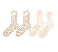 Wooden Knitting Sock Holders 4pcs Beige Thickened DIY Sock Blockers for Friends Who Like Hand-Knitting Projects Get The Right Shape and Make Stitches Smooth and Even