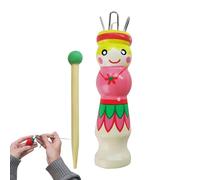 Wooden Knitting Toy Set - French Knitting Game | Mini Knitting Machine | Weaving Needles Beginners, Hand Knitting Tools, DIY Creative Pack, Wooden Surface, Suitable for Scarf Hats Socks Cushion