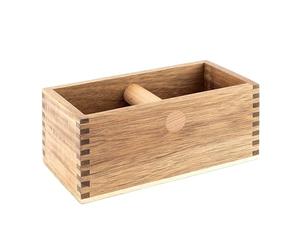 Wooden Knock Container (22x10x9cm)-Sustainable Tee Container for Portafilter and Coffee Grounds, Perfect Barista Coffee Accessories, Knock Box for Easy Knocking, Easy to Clean, Coffee Grounds