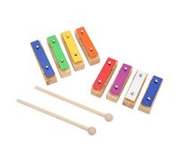 Wooden Knocking Piano 8 Tones, Multicolored Key Xylophone Block, Educational Musical Toy for Kids, Hand Knock Xylophone with 2 Percussion Sticks, Perfect Tuning Effects for Early C