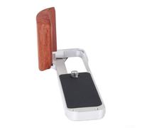 Wooden L Shape Hand Grip for Quick Release Plate for Fuji X-T30 II T20 | 16x8x6cm Size, for battery Door for access Slot, Natural Wood Microfiber, for arca for swiss Base, Street Photo Vlogger Rig