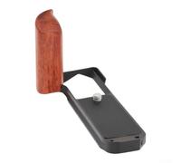 Wooden L Shape Hand Grip for Quick Release Plate for Fuji X-T30 II T20 | 16x8x6cm Size, for battery Door for access Slot, Natural Wood Microfiber, for arca for swiss Base, Street Photo Vlogger Rig
