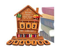 Wooden Labels For Books Read This Year,readings-tracker Sign For Home Library Decor,reading Counter Ornament,Book Suncatcher Ornament,for Librarian, Reader, Teacher, Women, Bookshelf