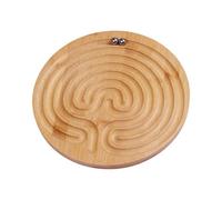 Wooden Labyrinth Game Board - Labyrinth Maze Puzzle Board With Ball Bearings Tiny Balls Brain Teasers Games For Challenges Game Lover For Kids Adult
