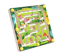 Wooden Labyrinth Toy, Logical Thinking Training Toy, Labyrinth Board for Learning to Count Numbers, for Preschool, Classroom, Living Room, Nursery and