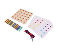 Wooden Lacing Blocks, Colorful Cylinder Sorting Counting Toy for Parent-Child Interaction