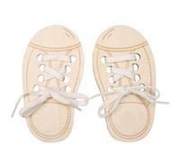 Wooden Lacing Shoe Toy - Learning Tie Trainer, Fine Motor Skill Development Aid, Durable Smooth Wood Construction, Colorful Educational Design | Preschool Teaching Toy For Kindergarten
