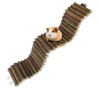Wooden Ladder Climbing Bridge Natural Wood Chews Bendable Tunnel For Hamsters Small Rodents