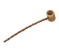 Wooden Ladle 16.5 Inch Water Bamboo Ladle with Long Handle Oriental Style Long Wooden Spoon Smooth Surfaces Bamboo Suitable for Serving Tea or Garden Watering.