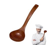 Wooden Ladle Soup Ladle 10.83 Inch Long Handle Spoon for Soup Deep Serving Spoon Large Kitchen Teak Ladles for Cookware Big Stirring Corner Spoons, Heat Resistant Wooden Spoons Cooking Utensils