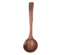 Wooden Ladle Spoon for Soup, Solid Wood Serving Ladle, Heat Resistant Kitchen Utensil with Curved Handle, Japanese Style Cooking Spoon for Home and Hotel Use (Style 1)
