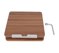 Wooden Laptop Stand Comfortable Ergonomic Adjustable Ergonomic Design Aluminum Alloy Deep Wood Color Office Laptop Bracket for Office Home Work