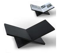 Wooden Large Book Stand for Desktop Display & Reading - Extra Large Cross Frame Open Book Holder, Sl inish, Coffee Table Stand for Art Bible Cookbook Easel Magazine Textbooks Quran