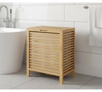 Wooden Laundry Basket Bamboo Bathroom Storage Box With Lid Bedroom Bin Organizer